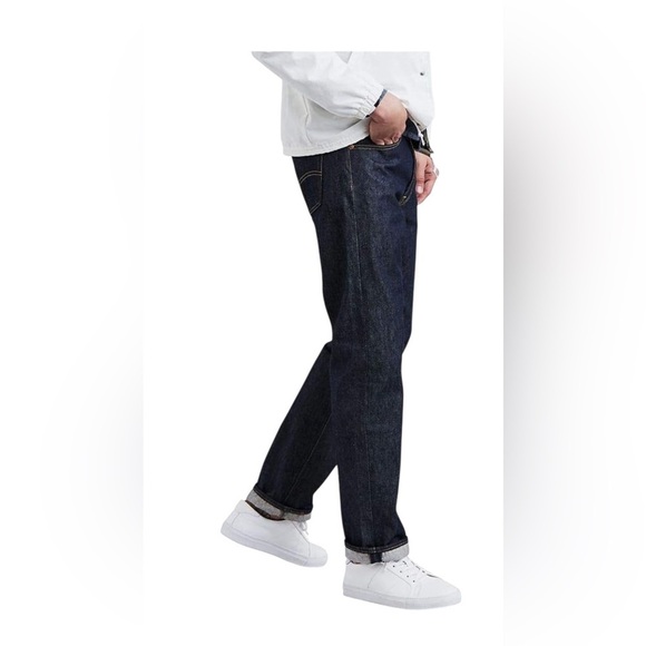 Levis 501 Jeans Rigid Shrink To Fit NWT Straight Leg Dark Wash Denim 40 X 34 - Picture 6 of 10